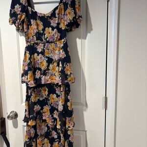 Robe Lush Femme Taille XS - Noir à Motif Graphique - Sans Manches Et Col V - Occasion Très Bon état